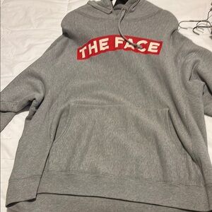 Gray Hoodie with Red Accents